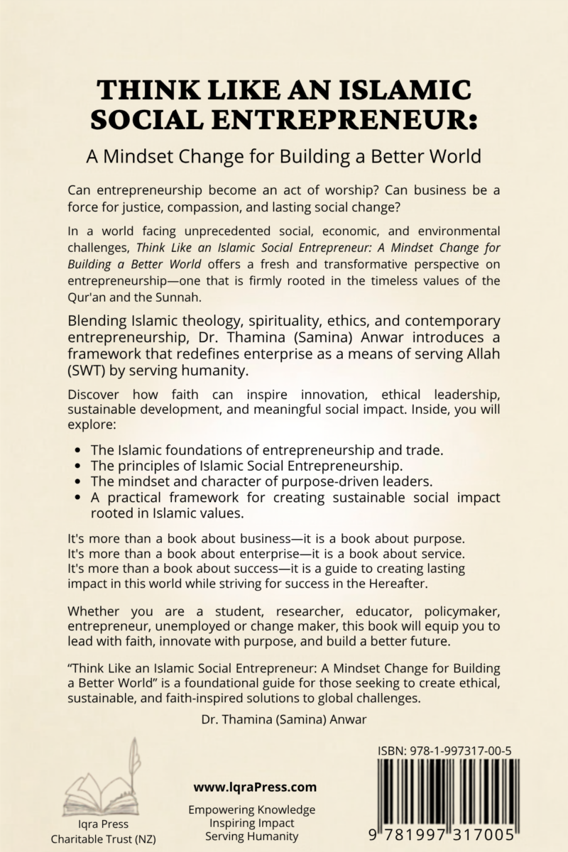 Think Like an Islamic Social Entrepreneur: A Mindset Change for Building a Better World